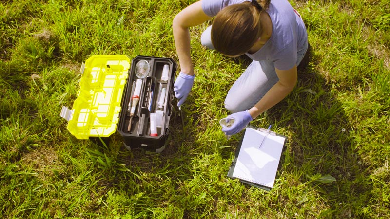 Mesure sur le terrain exploitation agricole